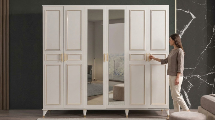 Armoire blanche armoire en verre Chambre Designer Meubles en bois neuf