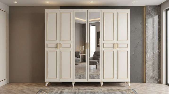 Armoire blanche armoire en verre Chambre Designer Meubles en bois neuf