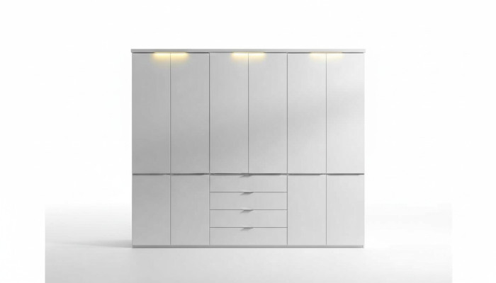 Armoire blanche 4 tiroirs armoires de chambre en bois meuble