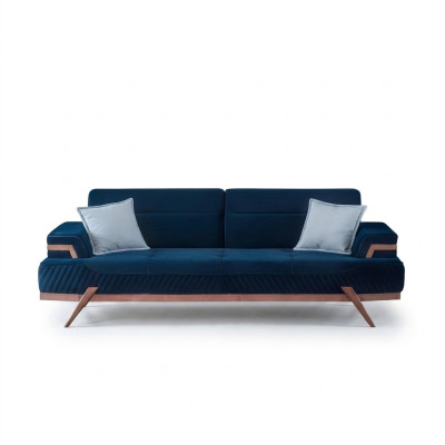 Canapé Living Room 3 places en textile DarkBlue du designer.