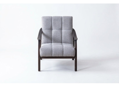 Designer Grey Armchair Salon Mobilier de Siège Luxueux Cadre en Bois Neuf