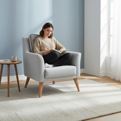 HellBlue he Living room Single Seater Designer Upholstered Chair Relax Armchair Furniture  Le salon HellBlue fauteuil design monoplace rembourré Relax Fauteuil Mobilier