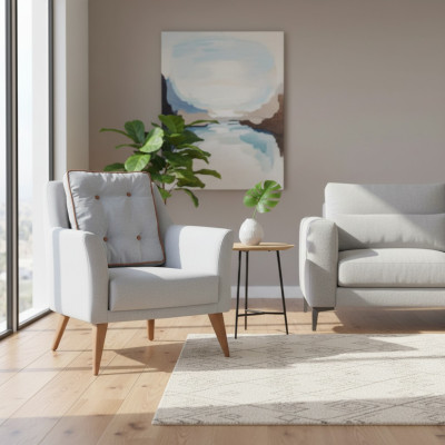 HellBlue he Living room Single Seater Designer Upholstered Chair Relax Armchair Furniture  Le salon HellBlue fauteuil design monoplace rembourré Relax Fauteuil Mobilier
