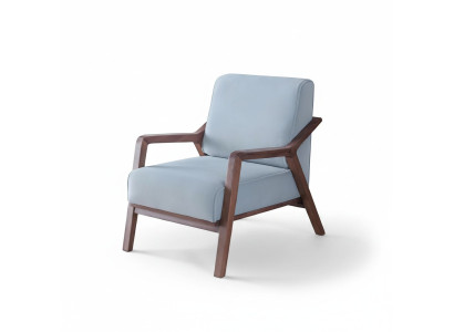 Blue he exclusive r Armchair Living room Armrests single seater wooden frame new = Bleu, fauteuil exclusif pour salon avec accoudoirs, siège individuel, cadre en bois neuf