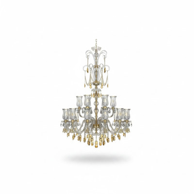 Lustre en argent et or de designer Lustre Lustre Salon Lustre Pendule