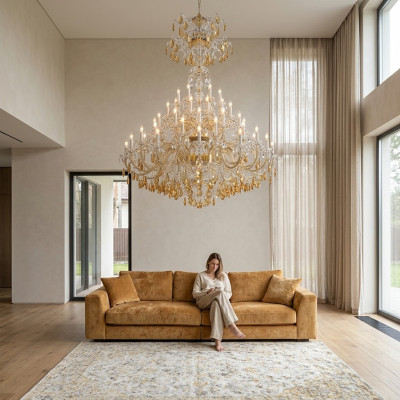 Élégant lustre en cristal Éclairage du salon Lustre intérieur