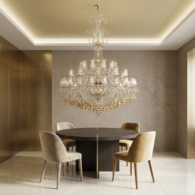 Chic lustre Salon Lustre en cristal Luminaire suspendu design