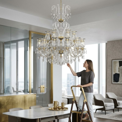 Lustre design Luminaire suspendu moderne Lampe d'éclairage de luxe de chambre