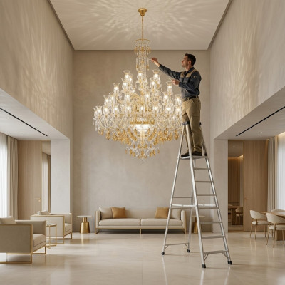 Lustre lampe suspendue Plafonnier 180x220 Lampes de château Salon