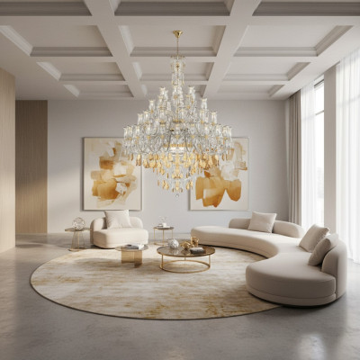Grand lustre Lustre de luxe Salon Lustre pour plafond Luminaire Lampe