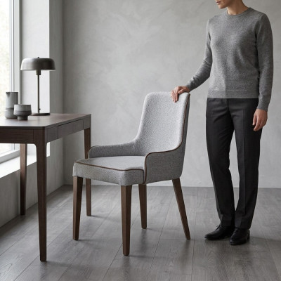 Chaise de salle à manger chaise de cuisine Chaises de salle à manger neuves Textile Bois massif