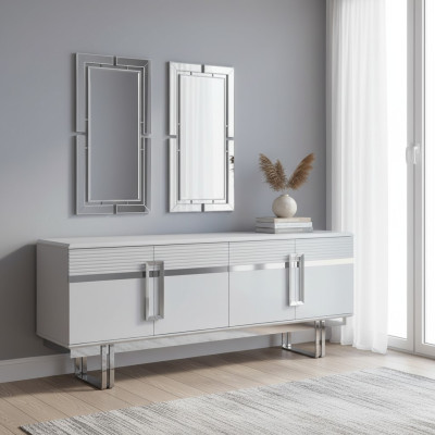 Ensemble de salle à manger de nouveauté composé de 3 pièces. Bahut moderne et 2x miroir.