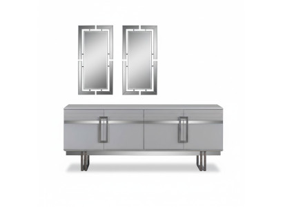 Ensemble de salle à manger de nouveauté composé de 3 pièces. Bahut moderne et 2x miroir.