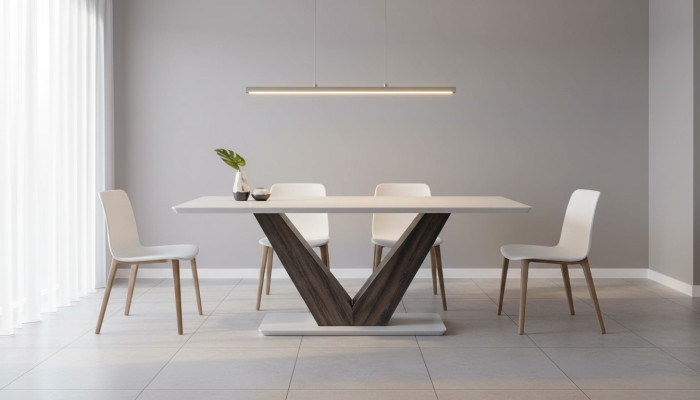 Table à manger design Mobilier moderne dans la salle à manger Blanc Exclusivité Nouveauté