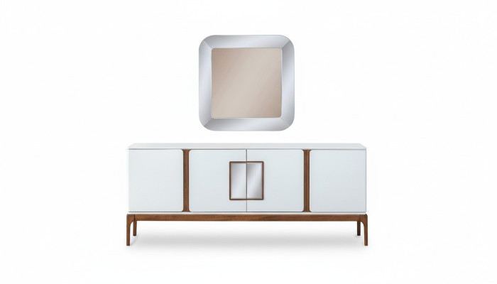 Ensemble de salle à manger de luxe, buffet, miroir, ensemble de salle à manger moderne 2 pièces, commode