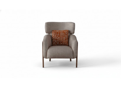 Fauteuil moderne beige Salon Textile Luxe Design Mobilier Lounge Club