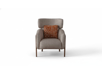 Fauteuil moderne beige Salon Textile Luxe Design Mobilier Lounge Club
