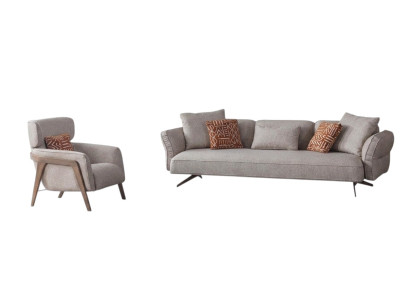 Ensemble de salon moderne de luxe 4 pièces. Canapé 4 places Fauteuil Table basse Suite