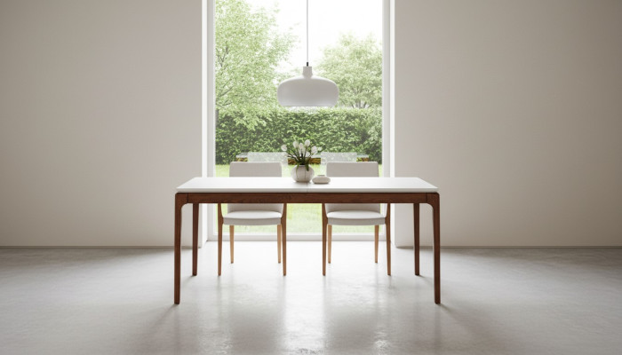 Table à manger de designer exclusif Mobilier moderne dans la salle à manger Conception blanche