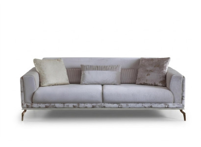 Canapé moderne 3 places, couleur blanche, mobilier en salon, luxe original