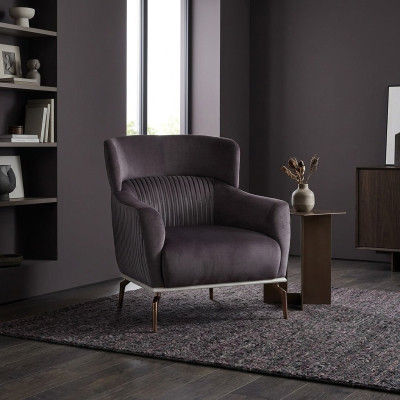 Fauteuil moderne noir Lounge Club Salon Textile Luxe Design