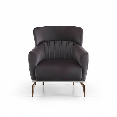 Fauteuil moderne noir Lounge Club Salon Textile Luxe Design