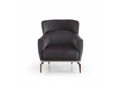 Fauteuil moderne noir Lounge Club Salon Textile Luxe Design