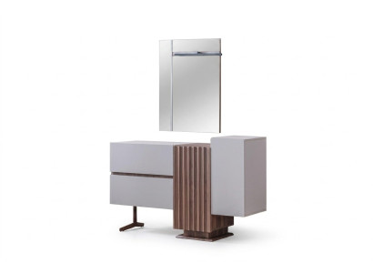 Coiffeuse moderne Mobilier de chambre grise Coiffeuse avec miroir