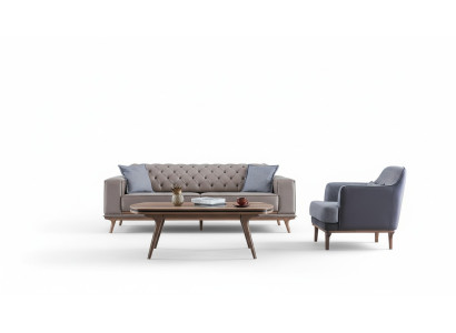 Ensemble de salon moderne de luxe 4 pièces. Fauteuil 4 places Table basse Meuble neuf