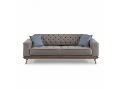 Canapé 4 places Canapés design Tissu gris Relax Siège Meuble Moderne