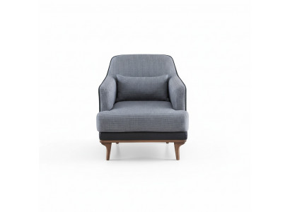 Fauteuil Moderne Gris Siège de Salon Mobilier Textile Design Mobilier 1 Place