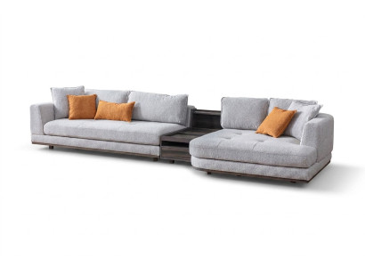 Canapé d'angle exclusif en forme de L Gris Salon Ensemble d'angle Canapé Canapé Rembourrage