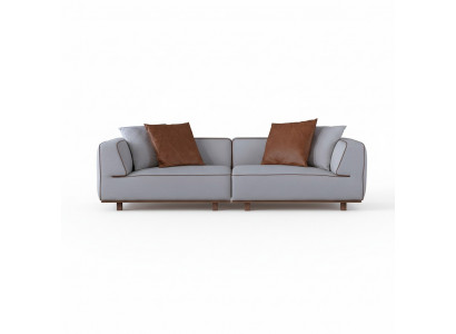 Canapé 4 places Canapés design Rembourrage Gris Textile Siège Relax Mobilier 272cm xl