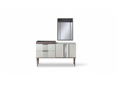 Coiffeuse de design avec miroir Mobilier de chambre de luxe 2 pièces. Style