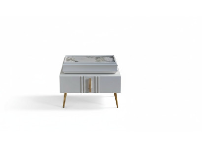 Tables de chevet exclusives Mobilier de designer Couleur beige dans la chambre à coucher nouvelle
