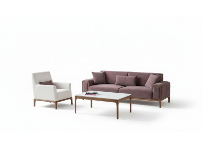 Salle de séjour Ensemble 3+1 Fauteuil Table basse Ensemble de canapé Fauteuil Design moderne