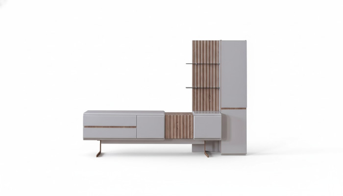 Ensemble de salon exclusif 2 pièces Meuble TV Armoire Étagère Étagères Mobilier