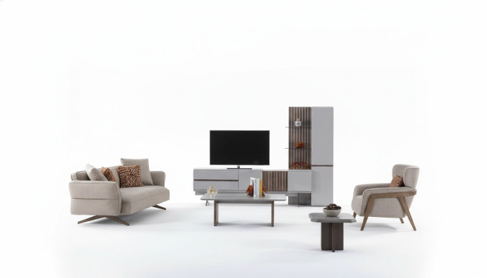 Set de salon Mobilier complet de chambre Sofa Canapé Ensemble 5 pièces.