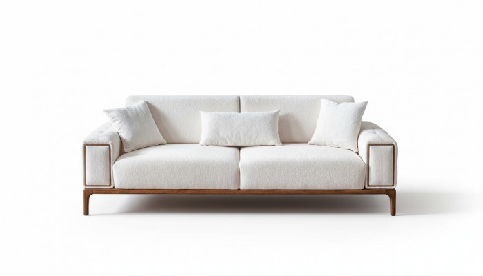 Canapé 3 places Mobilier moderne Couleur blanche Salon Luxueux trois places