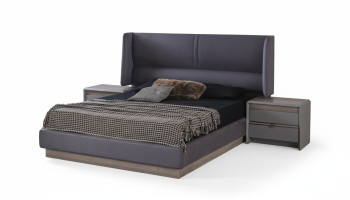 Ensemble de chambre à coucher de luxe Lit complet 2x Table de chevet Moderne 3 pièces nouvelle