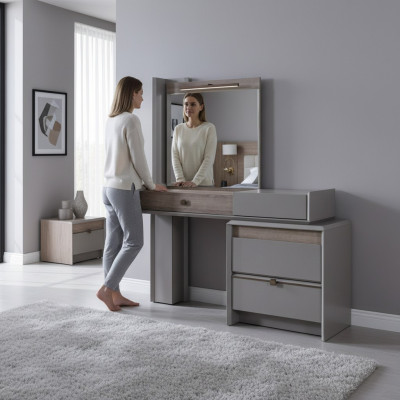 Moderne coiffeuse de luxe dans la chambre Table console neuve Grise