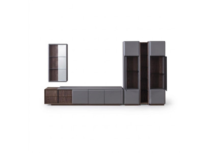 ensemble de salon exclusif TV armoire 2x vitrine étagère murale étagères 4 pièces.