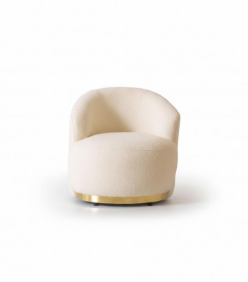 Fauteuil Moderne Blanc Salon Textile Design de Luxe Lounge Club Siège Unique