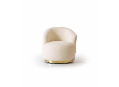 Fauteuil Moderne Blanc Salon Textile Design de Luxe Lounge Club Siège Unique