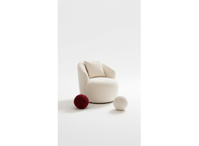 Fauteuil moderne blanc siège de salon textile design mobilier club lounge