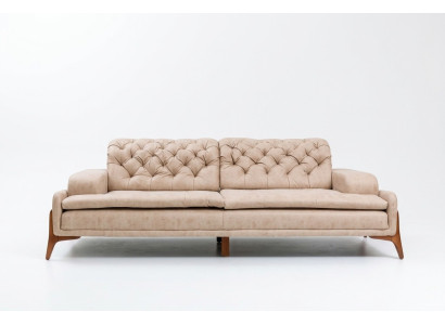 Canapé moderne 3 places Designer Couleur beige Style 240 cm Salon Canapés beige