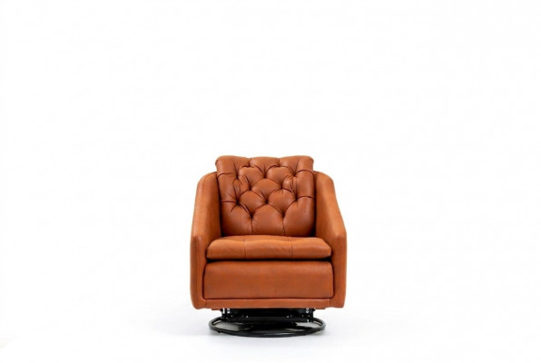 Fauteuil moderne Salon Orange Style Mobilier Designer Lounge Club 75x90