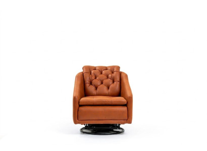 Fauteuil moderne Salon Orange Style Mobilier Designer Lounge Club 75x90