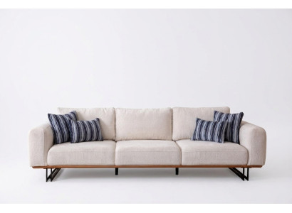 Designer Canapé 4 Places Mobilier Moderne Couleur Blanche de Style Salon