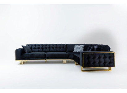 Canapé d'angle exclusif moderne en forme de L de style designer Mobilier Salon Ensemble d'angle